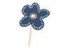 Sticker fleur bleue