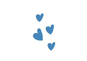 Sticker cœur bleu
