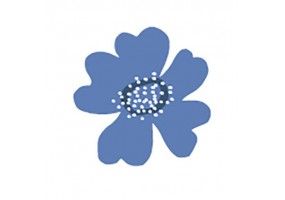 Sticker fleur bleue