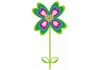 Sticker Fleurs tige verte violet