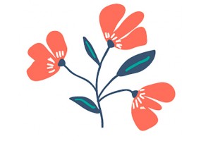 Sticker fleur coquelicot