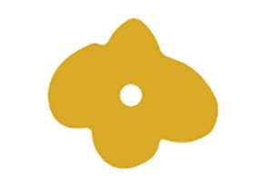 Sticker fleur dorée