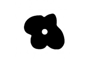 Sticker fleur noire