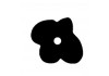 Sticker fleur noire