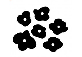 Sticker fleurs noires