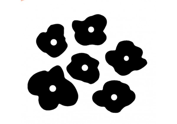 Sticker Fleurs noires 49 x 69 cm