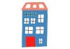 Sticker maison bleu
