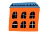 Sticker maison orange