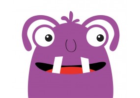 Sticker monstre violet