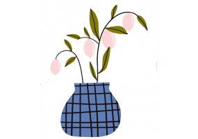 Sticker pot fleur