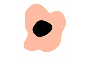 Sticker fleur rose