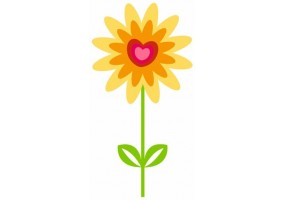 Sticker Fleurs jaune vitre