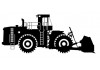 Sticker bulldozer noir