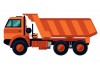 Sticker camion remorque orange