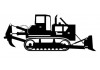 Sticker bulldozer noir