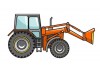 Sticker tracteur orange