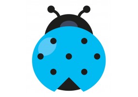 Sticker coccinelle bleue