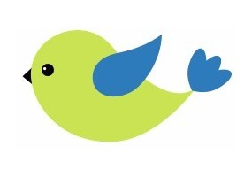 Sticker bebe oiseau vert