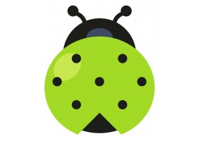 Sticker coccinelle verte