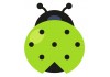 Sticker coccinelle verte