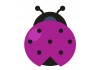 Sticker coccinelle violette