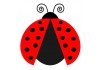 Sticker mural grosse coccinelle