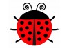 Sticker coccinelle toute ronde