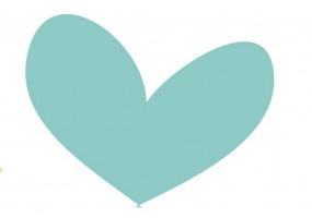 Sticker cœur bleu