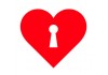 Sticker cœur clef