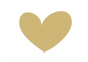 Sticker cœur doré