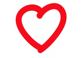Sticker mural cœur mimi