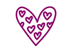Sticker cœur motif