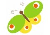 Sticker Papillon vert jaune