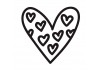 Sticker cœur noir avec multi coeur