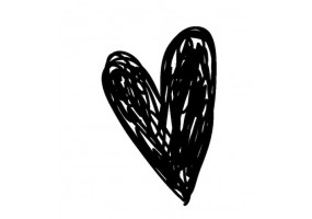 Sticker cœur noir