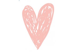Sticker cœur rose