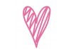 Sticker cœur rose motif