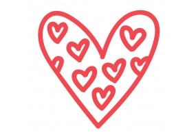 Sticker cœur intérieur coeur rose