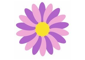 Sticker Fleur Violette