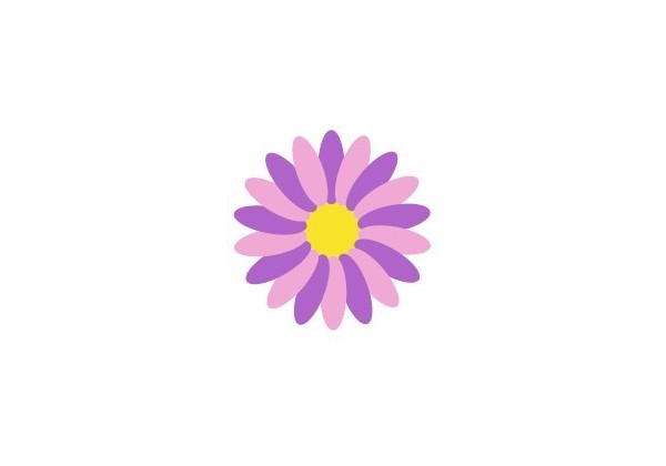 Sticker Fleur Violette 