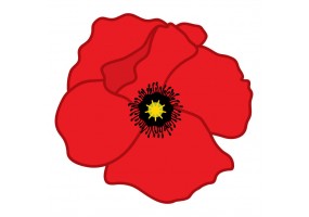 Sticker fleur coquelicot