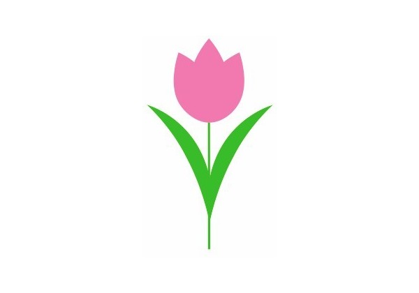 Sticker Fleur Tulipe Rose geante