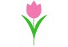 Sticker Fleur Tulipe Rose geante