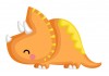 Sticker dinosaure orange