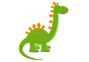 Sticker dinosaure vert