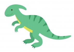 Sticker dinosaure vert