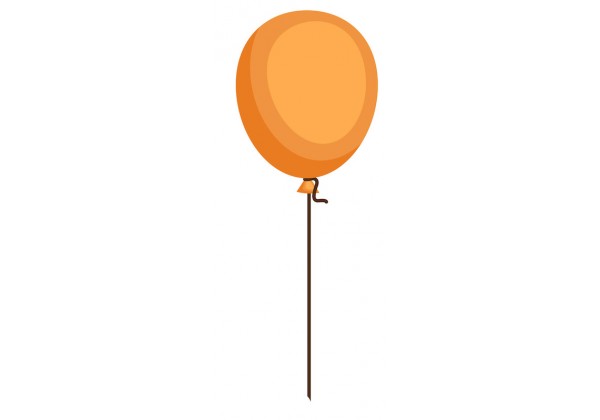 Sticker ballon orange 