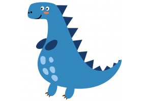 Sticker dino bleu