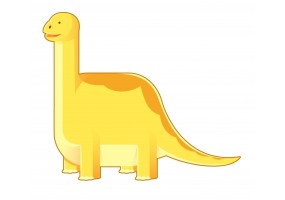 Sticker dino jaune