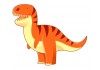 Sticker dino orange t-rex